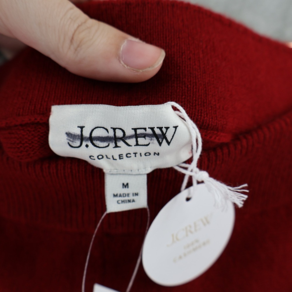 J.Crew Collection Cashmere Track Pants Women M Red Wide Leg Side Stripe $298 NWT - Picture 3 of 16